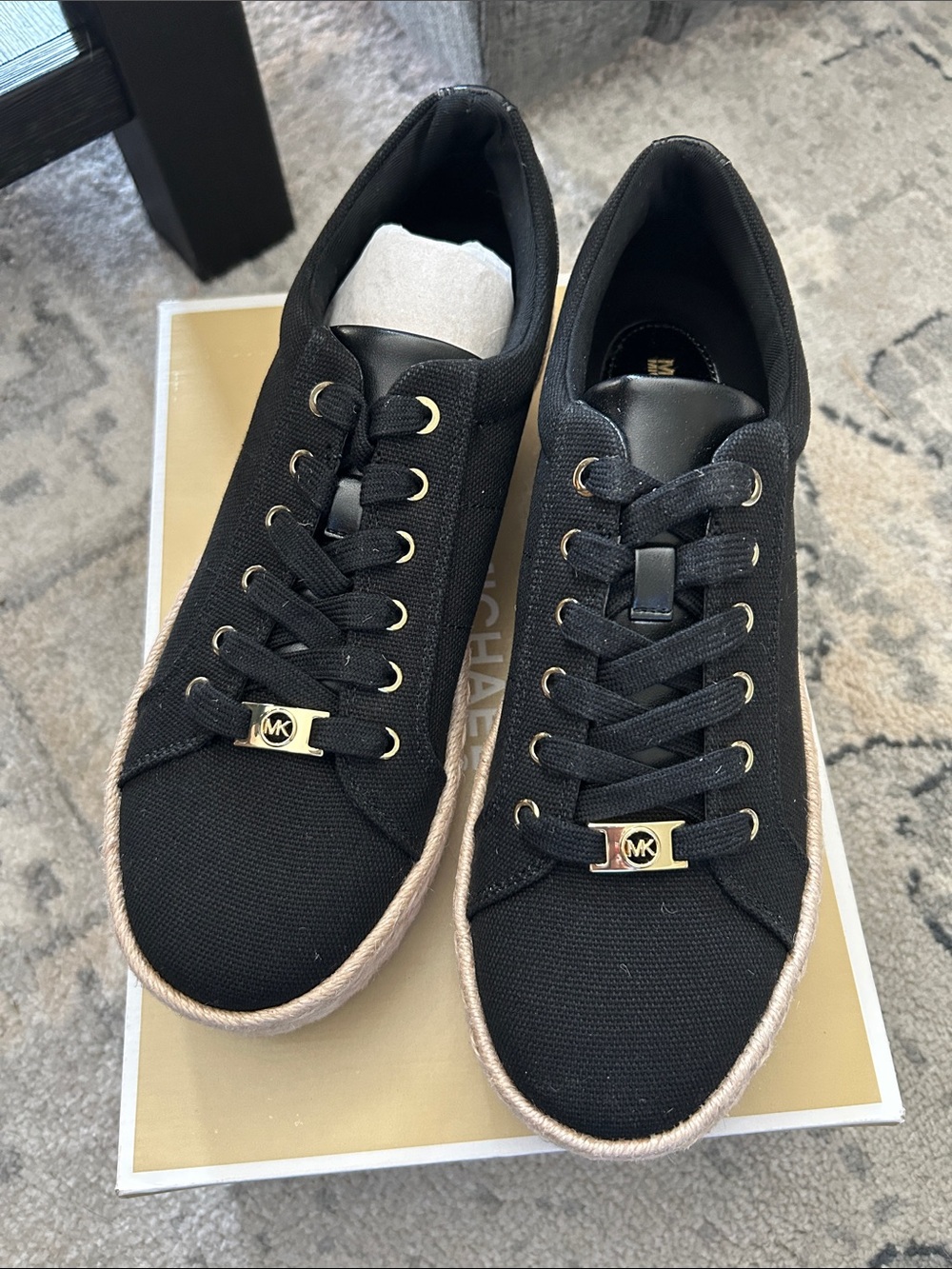 Michael Kors Black Canvas Libby Sneakers